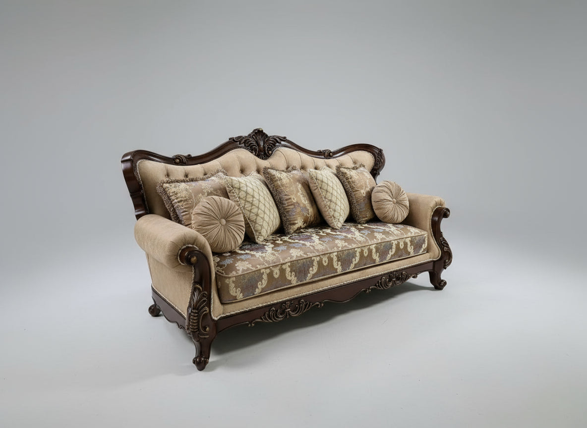 Florence Classical Sofa Set 3&2&1 - Tufted Fabric