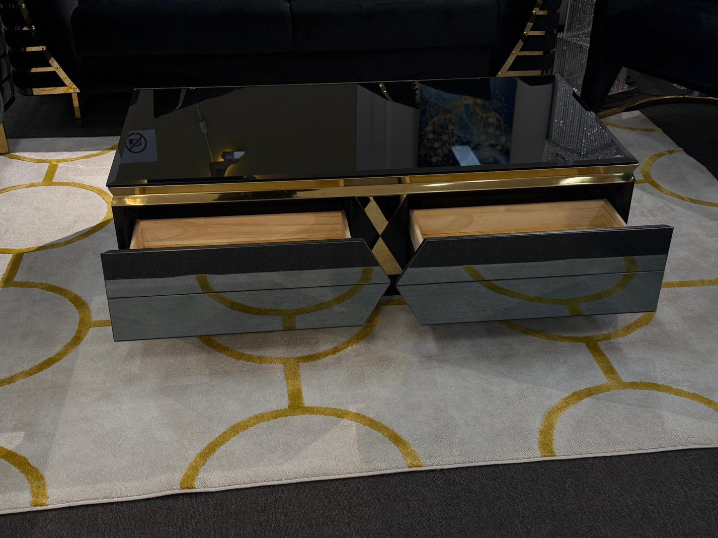 YASSY Coffee Table Slim-Line (Black OR White)