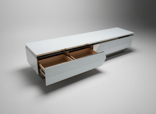 YASSY TV UNIT Sleek/Low-Profile (Black OR White)