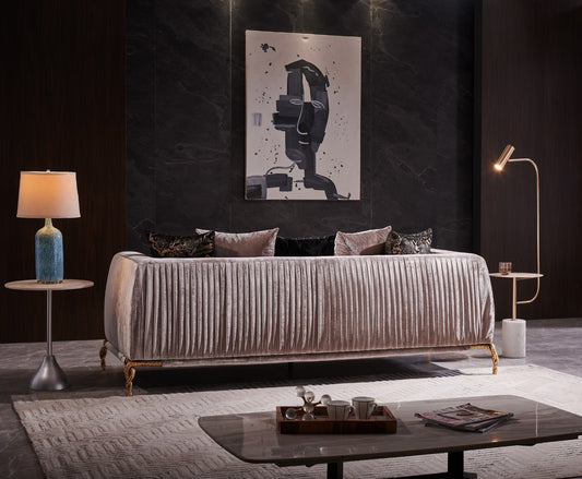 Cartier Modern/Classical Sofa Set 3&2&1&1 (VELVET & FABRIC)