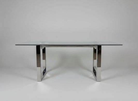 Clearview Dining Table - Tempered Glass Dining Table 2.0m