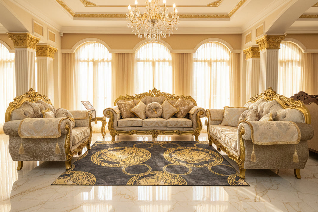 Roma Italian classic sofa set 3&2&1