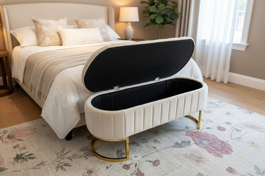 Chesterfield Storage & Seating Ottoman Royal Velvet
