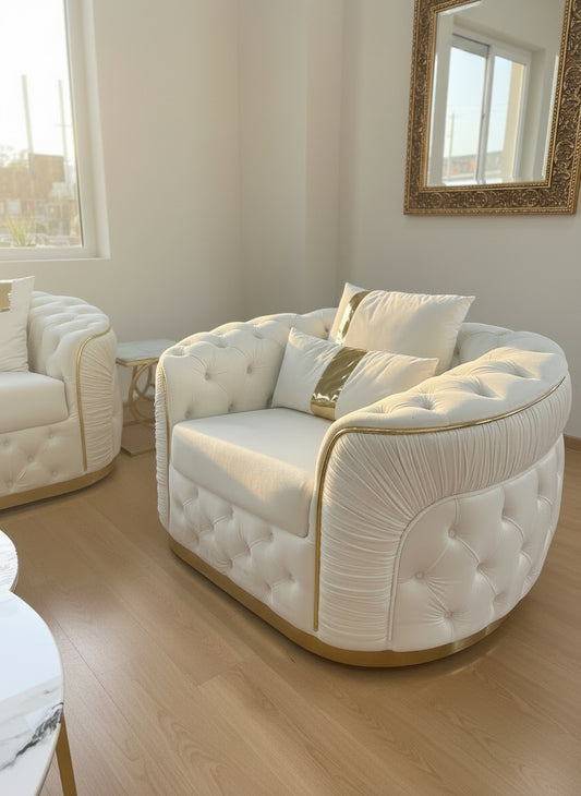 Gold Leaf 3&2&1 Sofa Set (VELVET and FABRIC)