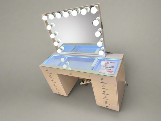Hollywood Vanity Mirror + Dresser