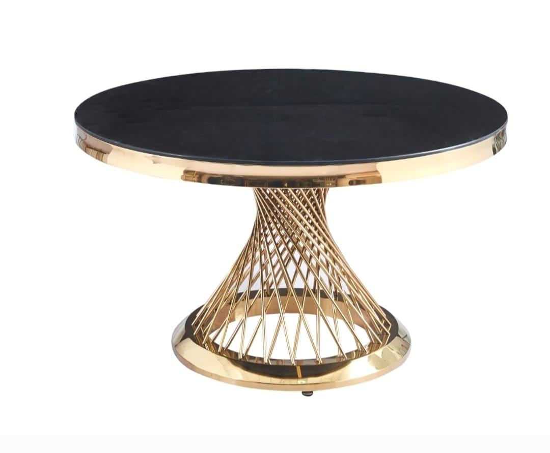 Gold Spiral Dining Table