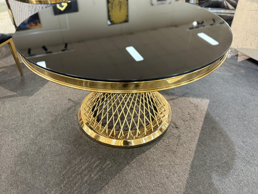 Gold Spiral Dining Table