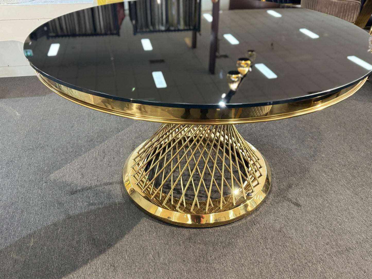 Gold Spiral Dining Table