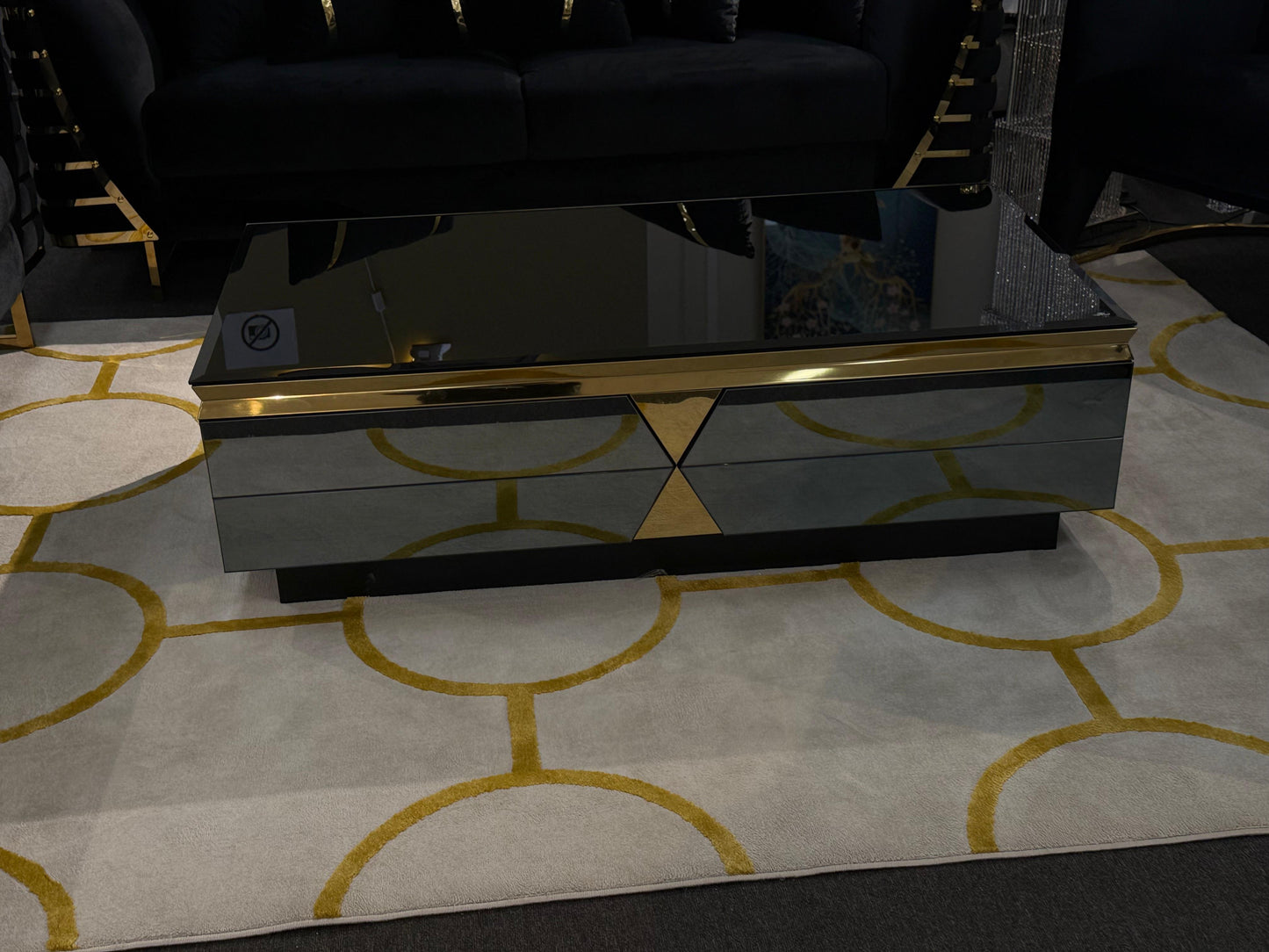 YASSY Coffee Table Slim-Line (Black OR White)