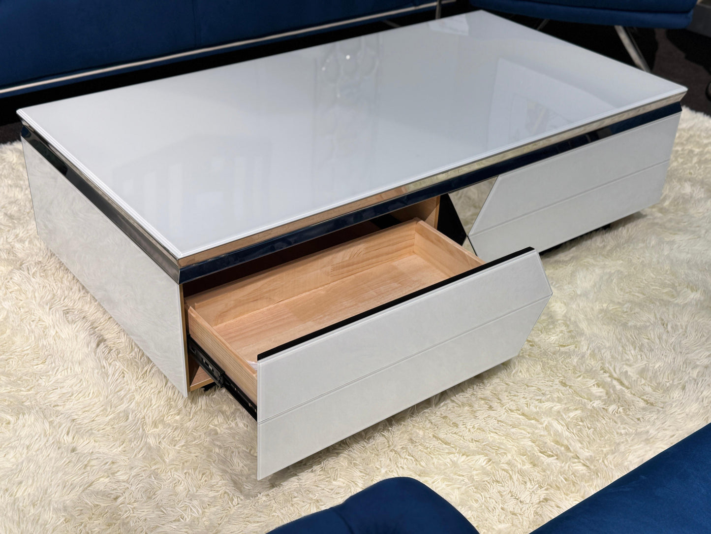 YASSY Coffee Table Slim-Line (Black OR White)