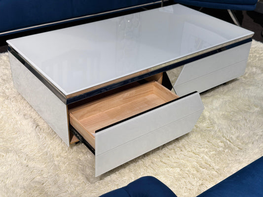 YASSY Coffee Table Slim-Line (Black OR White)
