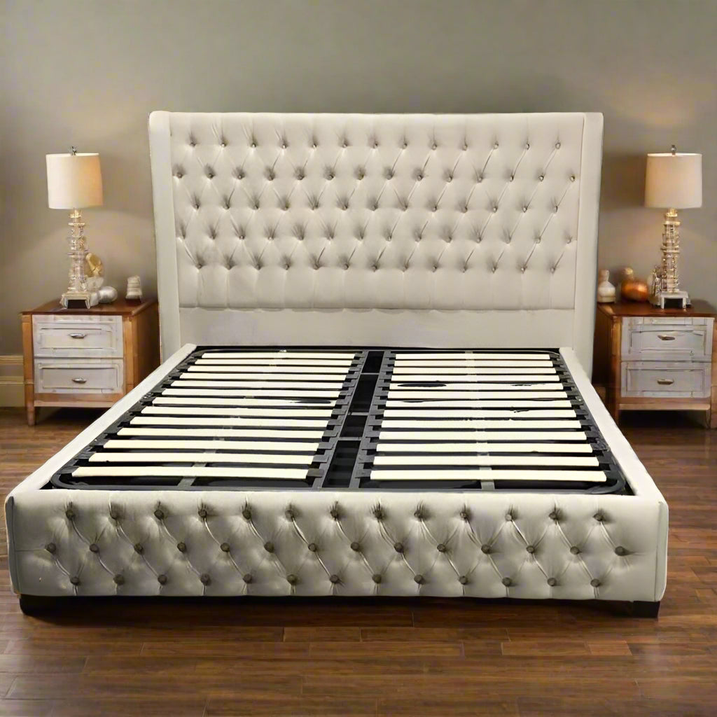 Jas Gas Lift Royal Velvet Bed + Bluetooth Speakers + USB Chargers