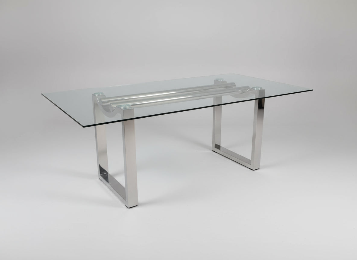 Clearview Dining Table - Tempered Glass Dining Table 2.0m