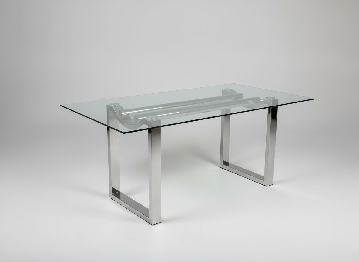 Clearview Dining Table - Tempered Glass Dining Table 2.0m